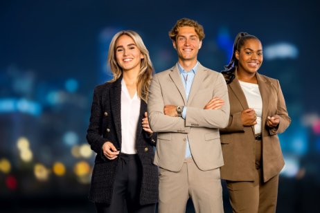 Three people on a photo