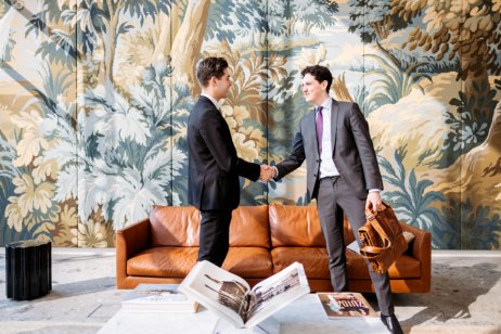 Two men shaking hands