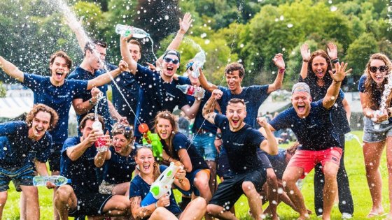 Students at the introduction days in the Ardennes
