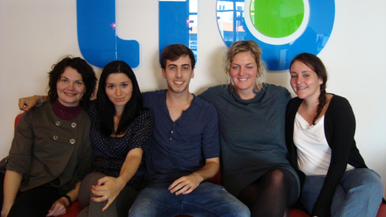 Alexandra, exchange student at Tio, second from the left